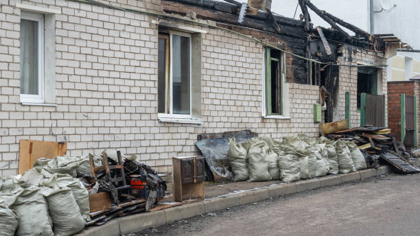 Professional Fire Damage Removal technician working in Dennison, OH